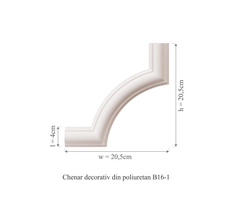 Chenar din poliuretan, Manavi, B16-1 - 20.5x20.5x2 cm