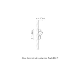 Brau poliuretan flexibil, Manavi, B17F-4.2x1.7x200cm