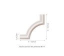 Chenar din poliuretan, Manavi, B17-1 - 20.5x20.5x1.7 cm