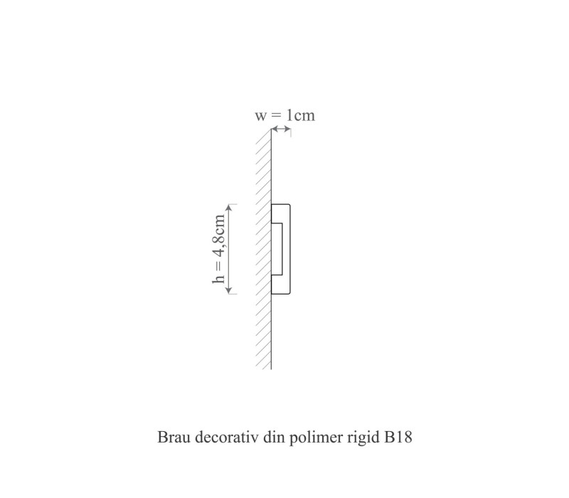 Brau polimer rigid, Manavi, B18 - 4.8x1x200 cm
