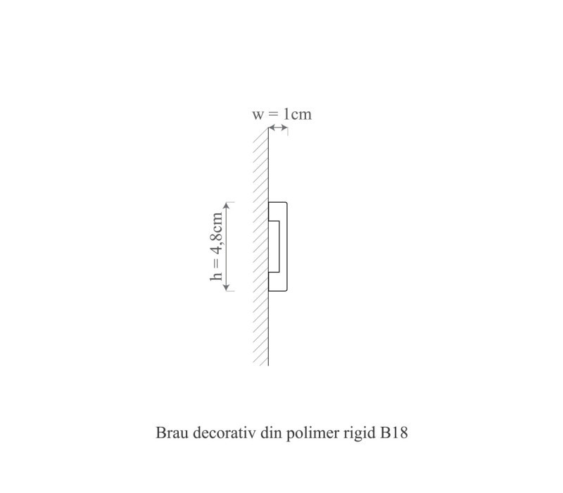 Brau polimer rigid, Manavi, B18 - 4.8x1x200 cm