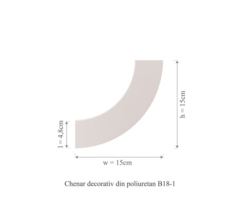 Chenar din poliuretan, Manavi, B18-1 - 15x15x1 cm