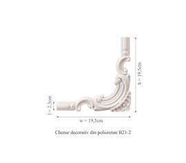 Chenar din poliuretan, Manavi, B21-2 - 19.5x19.5x1.2 cm