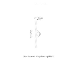 Brau polimer rigid, Manavi, B22 - 2.9x1.6x200 cm