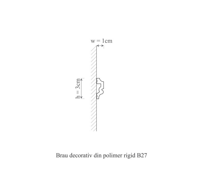 Brau polimer rigid, Manavi, B27 - 3x1x200 cm