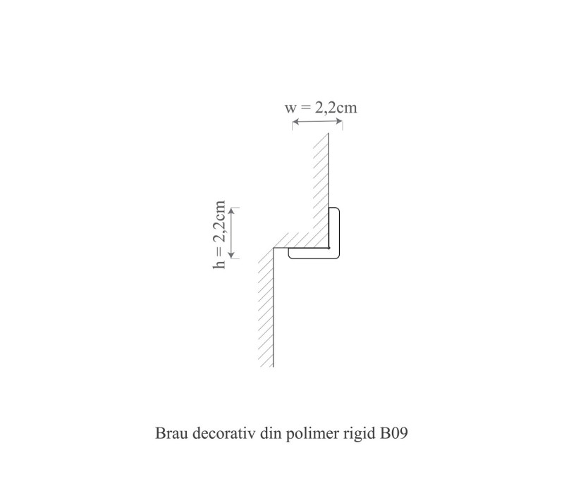 Profil decorativ de colt B9 - 2.2x2.2x200 cm