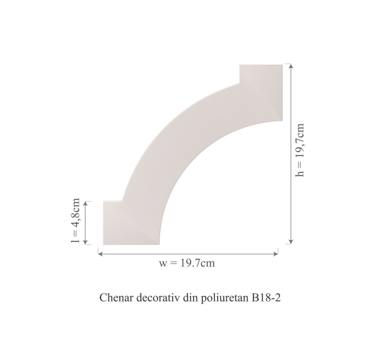 Chenar din poliuretan, Manavi, B18-2 - 19.7x19.7x1 cm