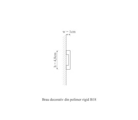 Plinta polimer rigid, Manavi, B18-4.8x1x200 cm