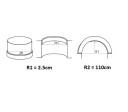 Plinta poliuretan flexibil, Manavi, B25F-7x1.2x200 cm