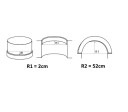 Cornisa poliuretan flexibil, Manavi, B23F-3.8x1.2x200cm