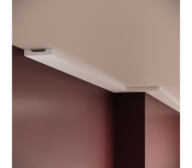 Cornisa poliuretan flexibil, Manavi, B18F.1-4.8x1x200 cm