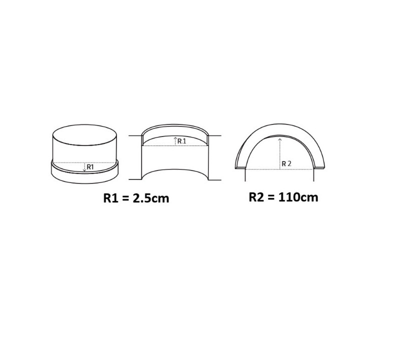 Cornisa poliuretan flexibil, Manavi, B25F-7x1.2x200 cm