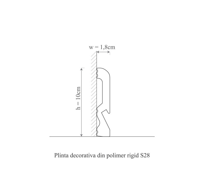 Brau polimer rigid, Manavi, S28-10x1.8x200 cm
