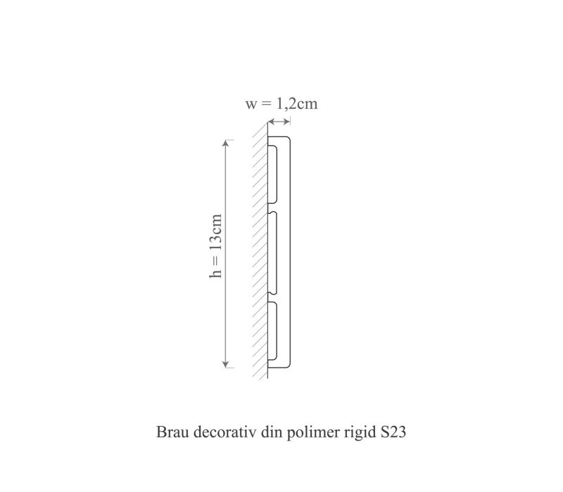 Brau polimer rigid, Manavi, S23-13x1.2x200 cm