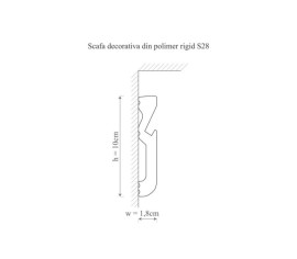 Scafa polimer rigid, Manavi, S28-10x1.8x200 cm