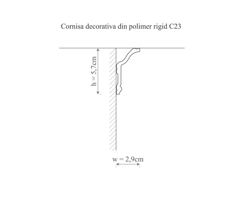 Scafa polimer rigid, Manavi C23-5.7x2.9x200cm