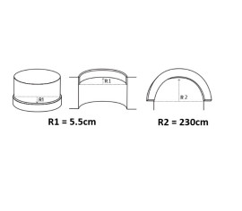 Scafa poliuretan flexibil, Manavi, P819F - 6.8x6.4x200 cm