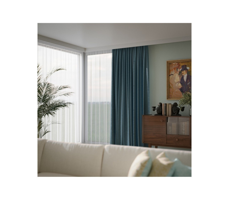 Profil mascare galerie polimer rigid, Manavi, ES5 - 6.5x2.8x200 cm