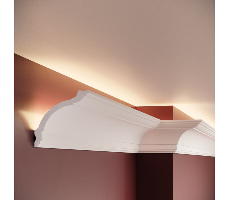 Profil mascare galerie polimer rigid, Manavi, C17 - 9.3x9.5x200 cm