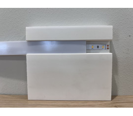 Difuzor LED PVC alb 2,2 × 100 cm pentru plinta S29